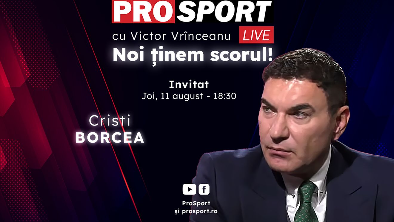 ProSport Live, o nouă ediție premium pe prosport.ro! Milionarul Cristi Borcea este invitatul special al emisiunii, de la 18:30!