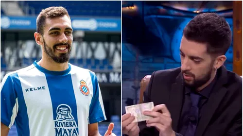 VIDEO | Un star din La Liga este „fanul” banilor românești. A scos un leu din buzunar în direct: „Nu se poate rupe. E din plastic”. Cât are în cont :)