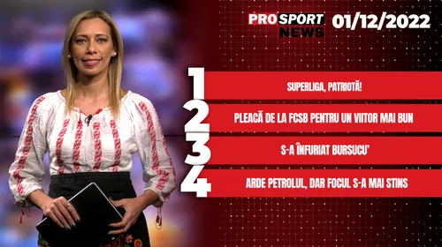 ProSport News | Superliga, patrioată. Pleacă de la FCSB pentru un viitor mai bun. Cele mai importante știri ale zilei | VIDEO