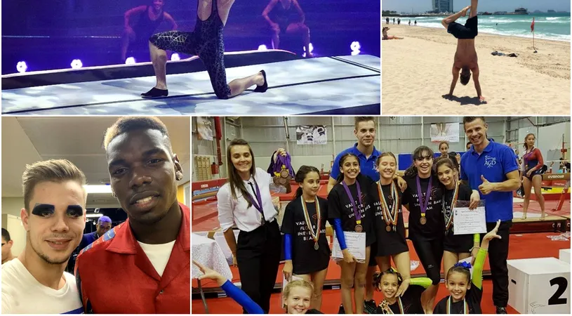 Românul aplaudat de Mayweather, Ronaldinho, Pogba sau Zidane! Un fost gimnast e acrobat în cel mai spectaculos show de la Dubai