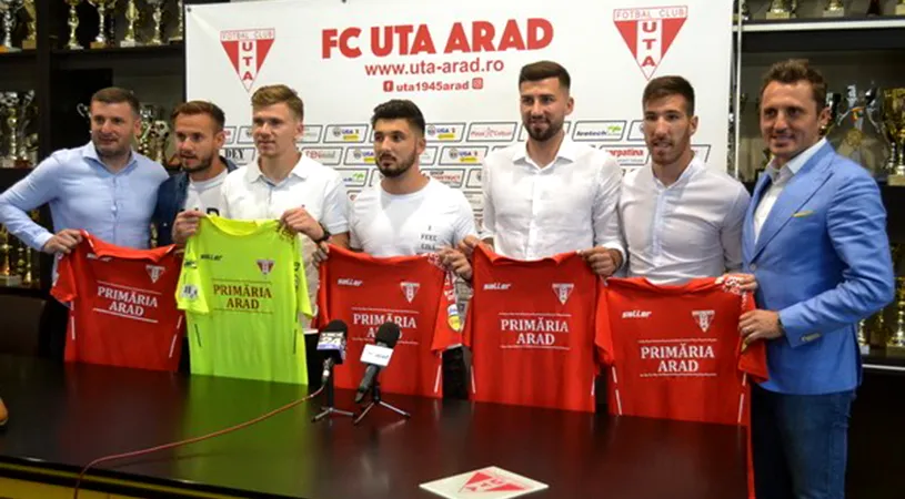 UTA a semnat cu golgheterul Ligii 2 și patru jucători cu care antrenorul a mai lucrat.** Ce au spus la prezentarea oficială și cum i-a descris Laszlo Balint