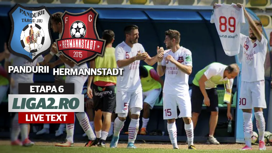 Pandurii - AFC Hermannstadt 1-3.** Sibienii câștigă fără prea mari emoții la Motru și urcă pe primul loc în Liga 2. Petrișor Petrescu a reușit o 
