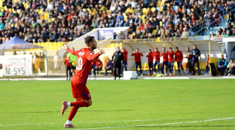 Bogdan Chipirliu a făcut din nou spectacol, la Satu Mare. Reacția lui Daniel Oprița după ce atacantul Stelei a bifat tripla în 20 de minute
