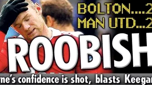 Rooney, desființat în Anglia**: „E un ipocrit! Cu el pe teren, Manchester joacă în zece”