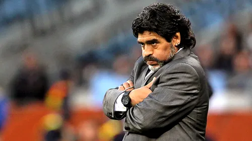 Maradona amenință**: „Dacă vă atingeți de stafful meu, plec!”