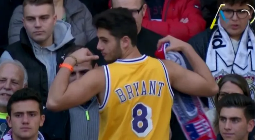 Kobe Bryant n-a fost uitat înaintea derby-ului Real Madrid - Atletico Madrid! Imaginile emoționante de pe Santiago Bernabeu și gestul superb făcut de fani | FOTO & VIDEO