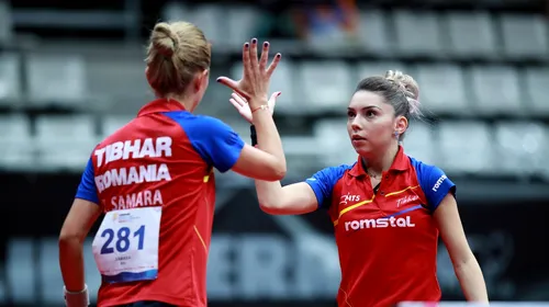 România a ratat la mustață medaliile la dublu feminin. Înfrângere dureroasă pentru Samara și Szocs, în decisiv, de la 2-0 la seturi, la Europeanul de tenis de masă