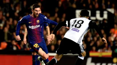 Pacea de pe Mestalla. Valencia – Barelona 1-1 și ambele echipe rămân neînvinse în La Liga. Messi a avut un gol anulat eronat și un assist genial, golgheterul Zaza putea da lovitura la ultima fază