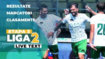 Etapa 3 Liga 2 | Concordia, Slatina și Reșița câștigă și sunt singurele echipe cu 9 puncte! Știința Poli învinge în minutul 88, iar FC Bihor ratează victoria pe final