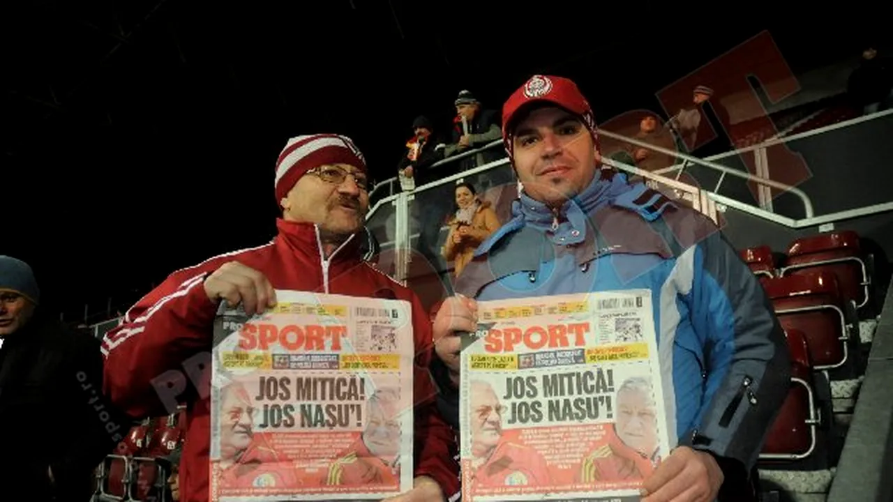 FOTO** Suporterii l-au IGNORAT pe Mitică și au dus ediția tipărită a ProSport-ului la CFR Cluj - FCM Tg. Mureș