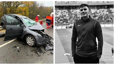 Un jucător de fotbal din Dolj şi-a pierdut viaţa într-un accident în drum spre meci! Se juca pe telefon la volan!
