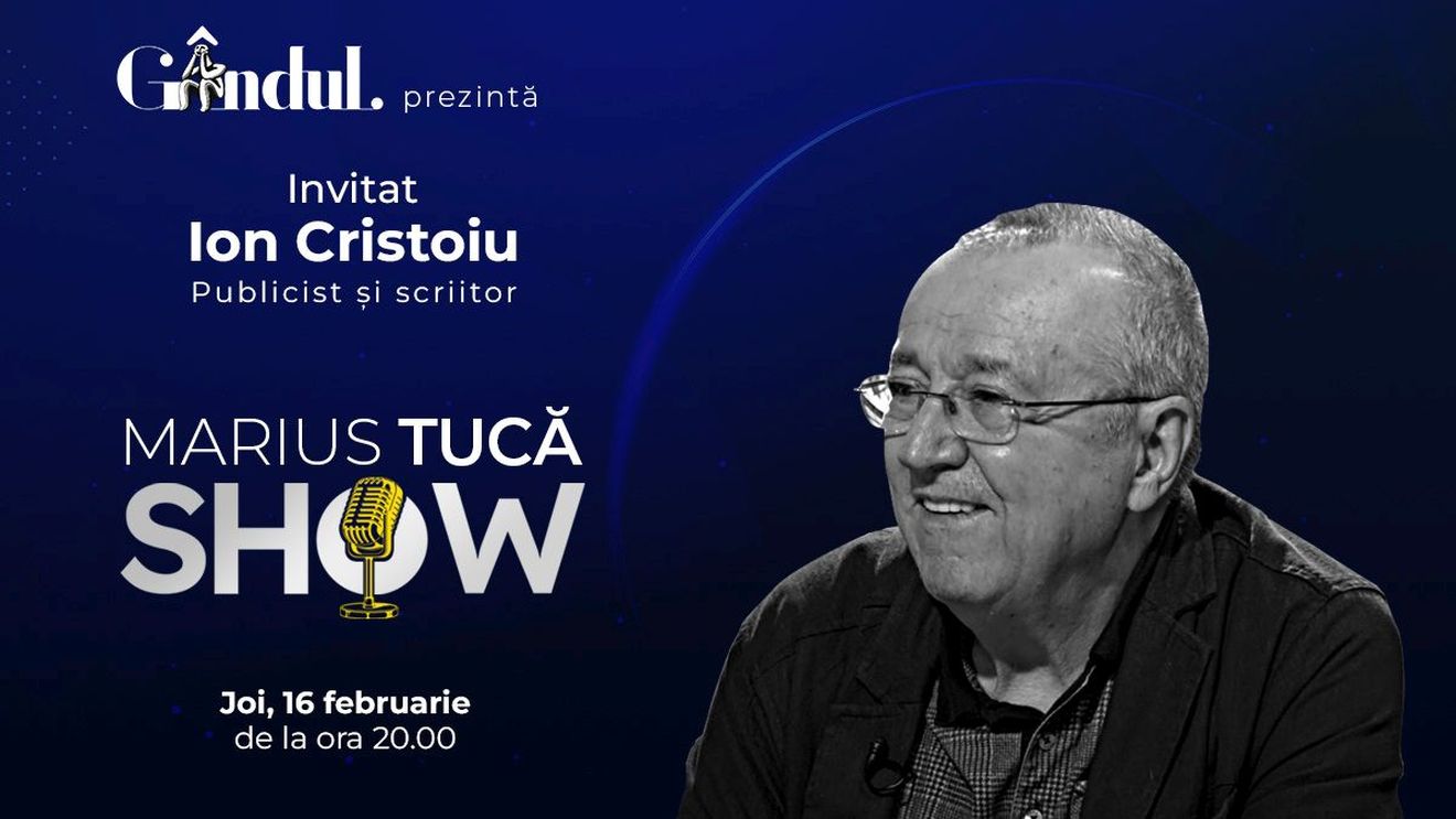 Marius Tucă Show începe joi, 16 februarie, de la ora 20.00, live pe gândul.ro