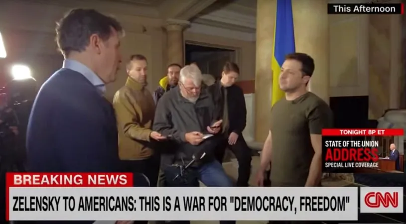 Primele imagini din buncărul în care trăiește acum președintele Ucrainei! CNN a vorbit în premieră cu Volodimir Zelenski, care a avut trei mesaje puternice pentru Vladimir Putin: „Trebuie să vorbim” | VIDEO