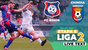 FC Bihor învinge din nou la scor Chindia și-și asigură, sportiv, prezența în al doilea baraj de promovare. Dâmbovițenii nu mai pot scăpa de ultimul loc din play-off-ul Ligii 2
