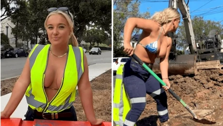 Controversă pe TikTok: O femeie cere dreptul de a lucra în construcții... la bustul gol. „Toți băieții sunt așa. De ce nu pot și eu?”