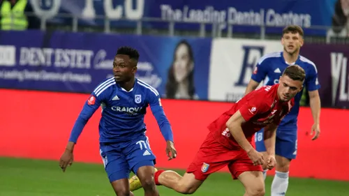 FC U Craiova - Chindia Târgoviște 1-0. Oltenii rămân pe primul loc în play-out-ul Superligii