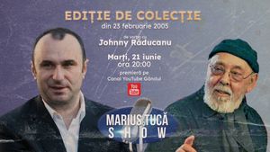 Marius Tucă Show începe de la ora 20.00 pe gandul.ro cu ediții de colecție. Invitați: Johnny Răducanu și Sabin Bălașa