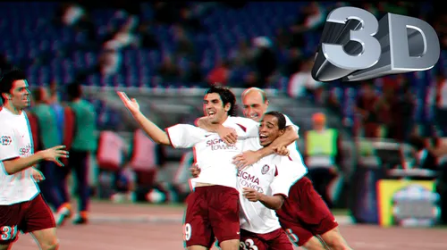 FOTO 3D, Români în Champions League: CFR, minunea de la Roma!