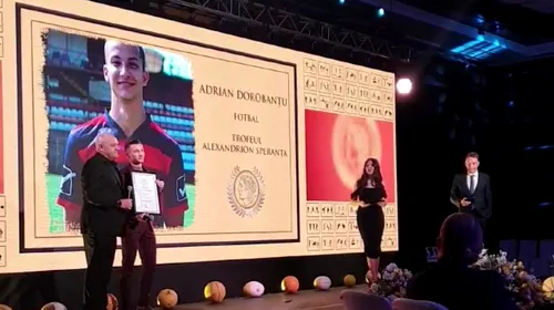 Discurs de mare campion ținut de o tânără speranță! Adrian Dorobanțu: „Sper să devin o certitudine”. Ce l-a sfătuit Gabi Balint | VIDEO