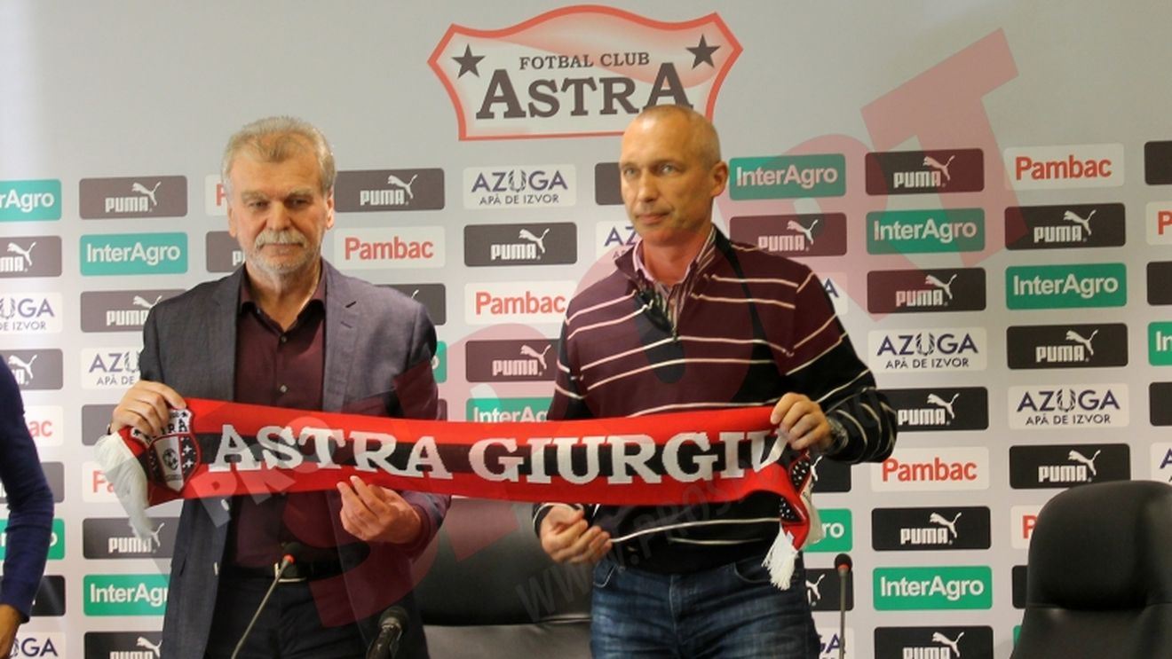 FOTO | Protasov, prezentat oficial la Astra: "Nivelul la Giurgiu e foarte sus. În câteva ore ne-am înțeles". Ce spune tehnicianul despre obiectiv și despre cazul "Mățel"