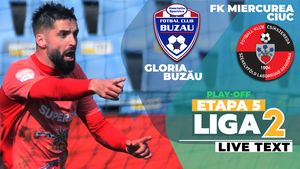 Victorie într-un moment oportun! Gloria Buzău câștigă jocul cu FK Miercurea Ciuc, principala adversară pentru al doilea loc direct promovabil, și îi ia fața în clasament