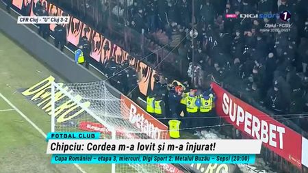 Fanii lui U Cluj vor să intre să se bată cu fotbaliștii lui CFR Cluj! Jandarmii au intervenit în forță și au folosit spray-urile cu gaze