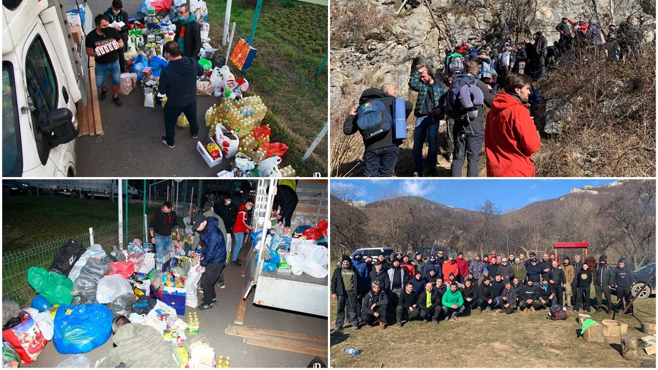 Suporterii din Peluza Sud a Stelei s-au ținut de cuvânt! Au donat peste 4 tone de alimente oamenilor nevoiași izolați în munți | GALERIE FOTO