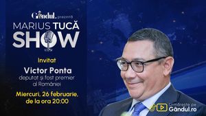 Marius Tucă Show începe miercuri, 26 februarie, de la ora 20.00, live pe Gândul. Invitat: Victor Ponta