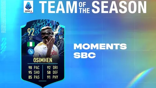 Victor Osimhen în FIFA 22! Atacantul deține un super-card în modul Ultimate Team