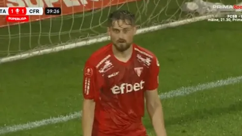 Cătălin Carp, coșmar cu repetiție în doar câteva minute, în UTA Arad - CFR Cluj! A comis un penalty, iar apoi și-a înscris în propria poartă! | VIDEO