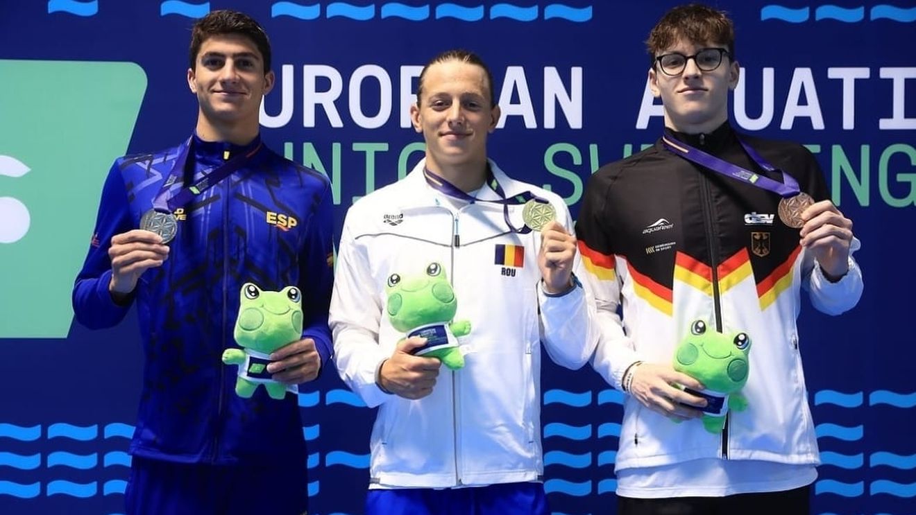 România, 7 medalii la Europeanul de natație pentru juniori de la Vilnius! Am luat locul 4 pe națiuni din 47 de țări prezente la întrecere