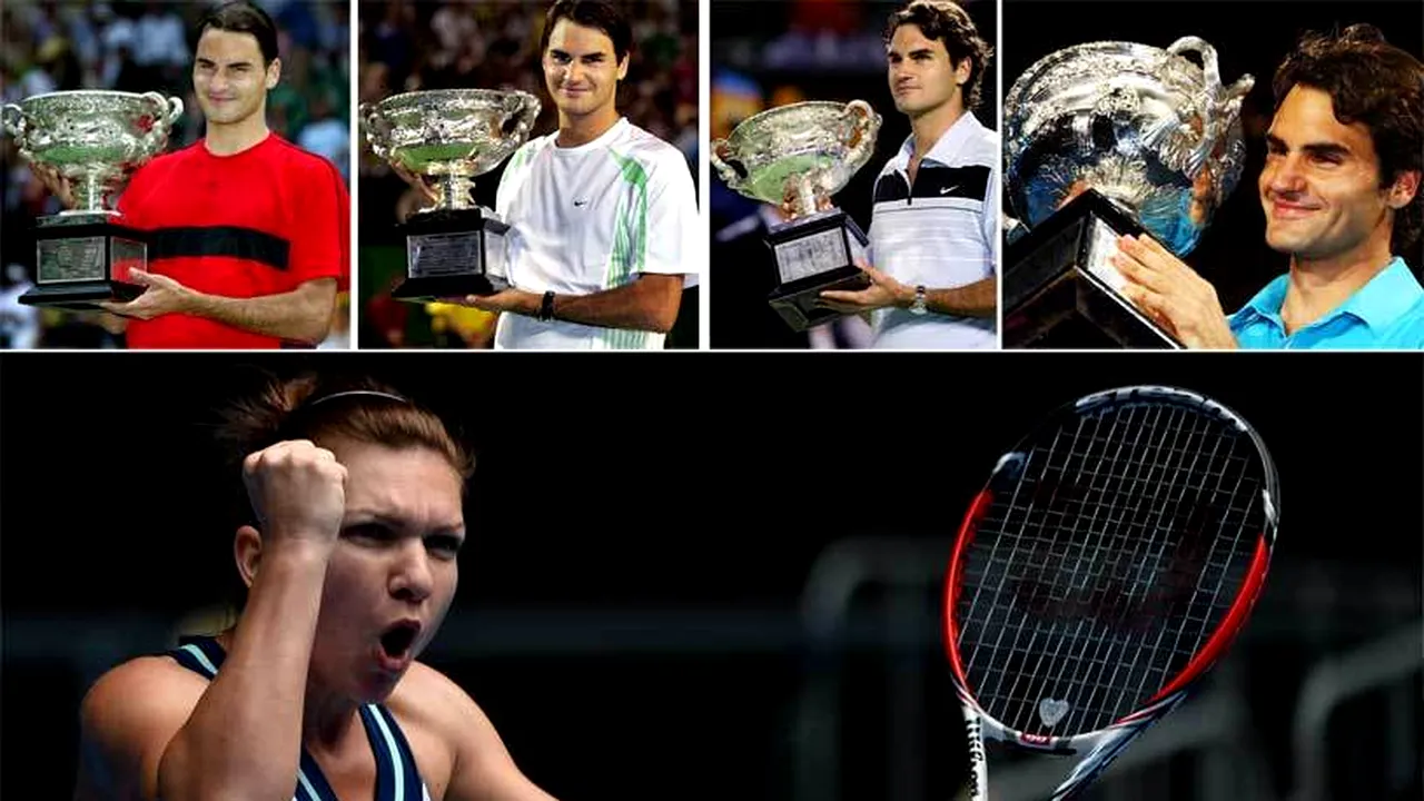 Halep e egala lui Federer! Simona, printre stele: Ultima victorie o plasează umăr la umăr cu cel mai titrat tenisman din istorie 