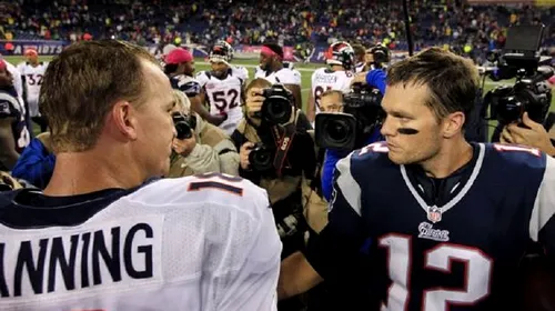 Ce-ți poți dori mai mult? Un nou episod al rivalității Manning – Brady! Miza e uriașă: un loc în Super Bowl