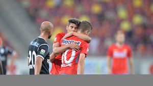 Probleme pentru unul dintre componenții "tripletei de aur" a lui Becali! FOTO | Coman a ieșit accidentat din meciul cu Sepsi