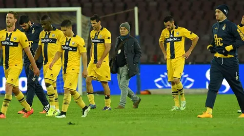 Decizie drastică: Parma a fost retrogradată în liga a patra. Clubul este în faliment și nu a găsit un investitor care să plătească datoriile