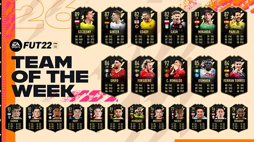 Team Of The Week în FIFA 22! Ce carduri pot obține gamerii în modul Ultimate Team