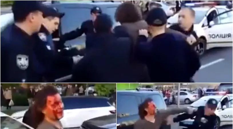 VIDEO | Momentul incredibil în care ȘAPTE polițiști încearcă să doboare un fost campion olimpic la lupte, după ce a fost oprit în trafic! 