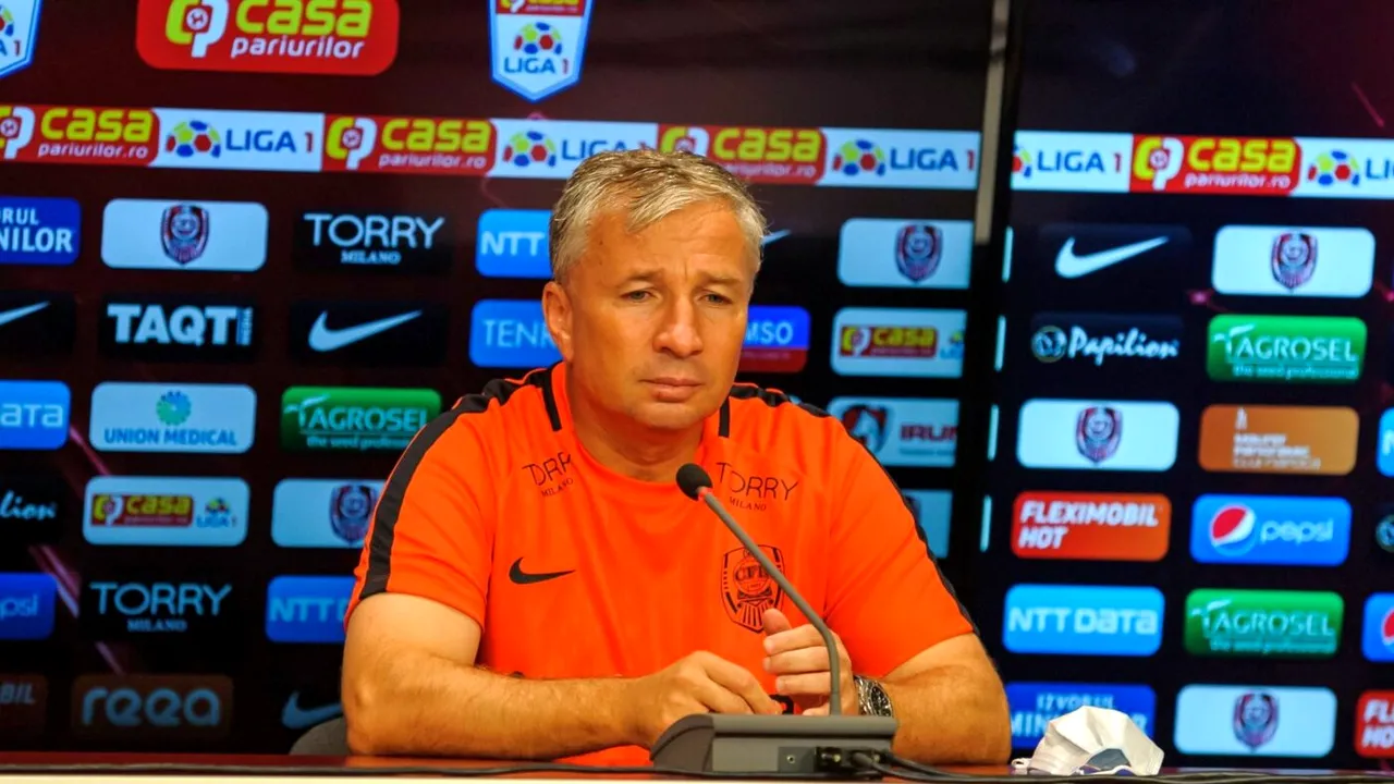 Dan Petrescu s-a enervat teribil la conferința de presă și a „lovit” în toată lumea! Arbitrii și FCSB, principalele ținte!