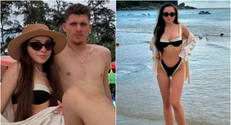 Logodnica lui Ștefan Târnovanu, răvășitoare în costum de baie! Loredana se bucură de o vacanță exotică alături de portarul FCSB-ului