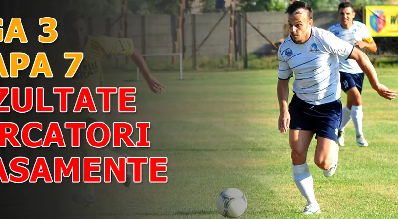 Rezultatele și marcatorii** etapei 7 a Ligii a III-a!