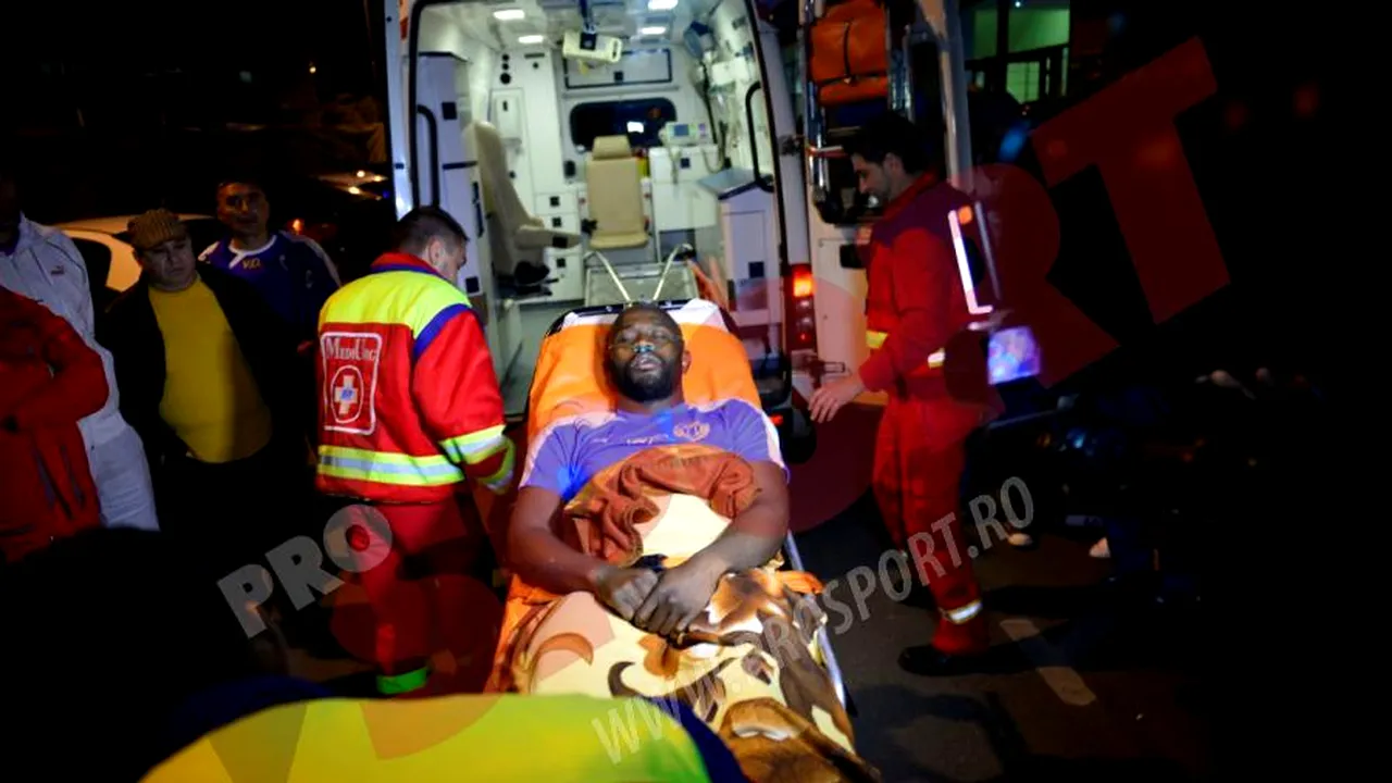 Momente de coșmar la Ploiești. FOTO: Tamuz a fost transportat la spital imediat după meci. După o serie de controale, medicii au decis că jucătorul poate pleca acasă