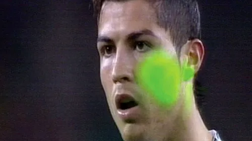 Cristiano Ronaldo, „atacat” cu un laser