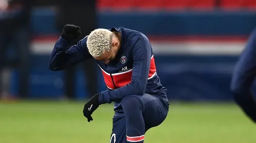 Neymar a protestat împotriva rasismului, înainte de reluarea meciului PSG – Bașakșehir. Momente emoționante la Paris | VIDEO