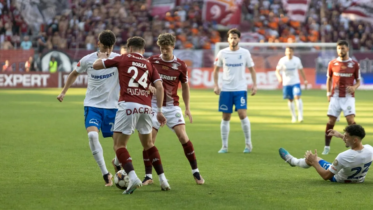 Rapid - Farul Constanța 3-1, în etapa a 6-a din Superliga | Giuleștenii reușesc a doua victorie din acest sezon chiar împotriva campioanei!