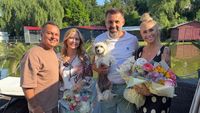 Întâlnire de gradul zero la Snagov: Anamaria Prodan, Zeljko Kopic și Florentin Petre! Nici câinele identic cu al lui Cristiano Ronaldo n-a lipsit