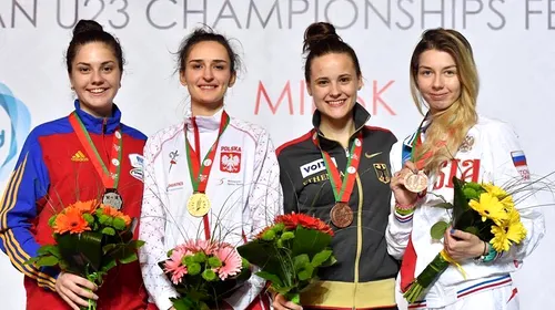 Amalia Tătăran – argint, Iulian Teodosiu – bronz la Europenele U23 de scrimă de la Minsk