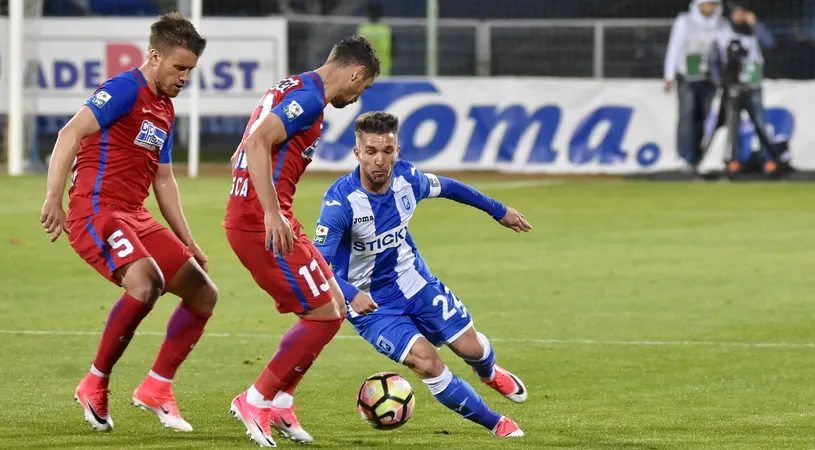 LIVE BLOG | CS U Craiova - FCSB 0-1. Rezerva Gnohere decide meciul de la Severin și vicecampioana ajunge lider solitar în Liga 1