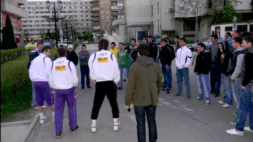 FOTO Jucătorii lui Poli, încurajați** de galeria Politehnicii Iași înaintea meciului cu FC Vaslui