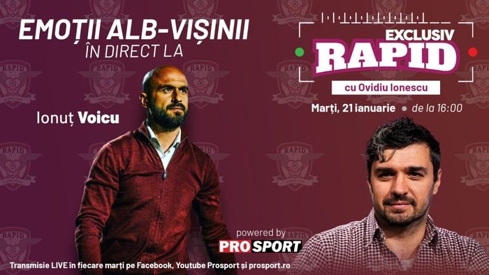 Daca e marți, e "EXCLUSIV RAPID" pe YouTube - Prosport de la 16:00