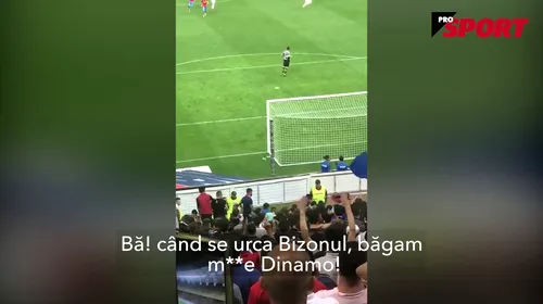 VIDEO EXCLUSIV | Gnohere, chemat de Peluza Roș-Albastră să înjure Dinamo. Reacția nervoasă a francezului a lăsat fanii fără replică